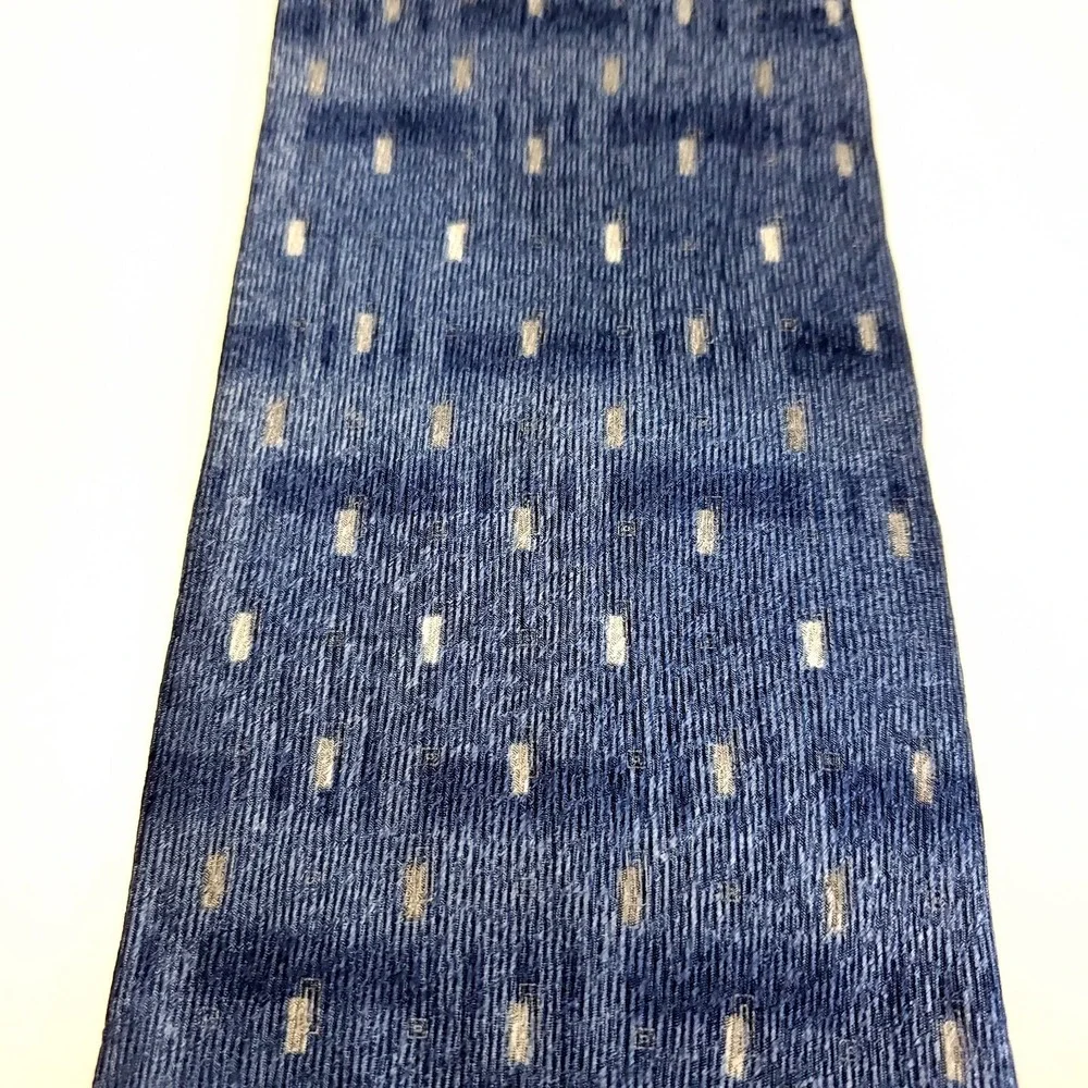Croft & Barrow Blue Abstract Jacquard Print Wide‎ Silk Tie